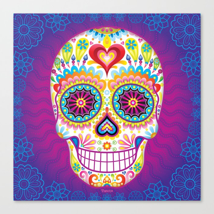 Sugar Skull Art Luminesce Canvas Print By Thaneeya Society6