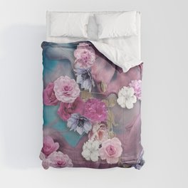Surreal Abstract Flower Garden Comforter