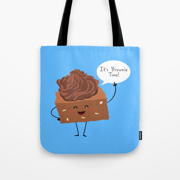 BROWNIE TIME (Blue version) Tote Bag by AnishaCreations | Society6