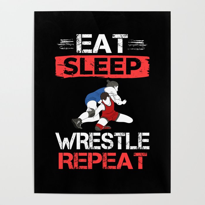 Wrestling Training Coach Team Fighter Sport Poster