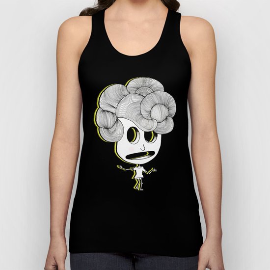 headache wood girl Unisex Tank Top