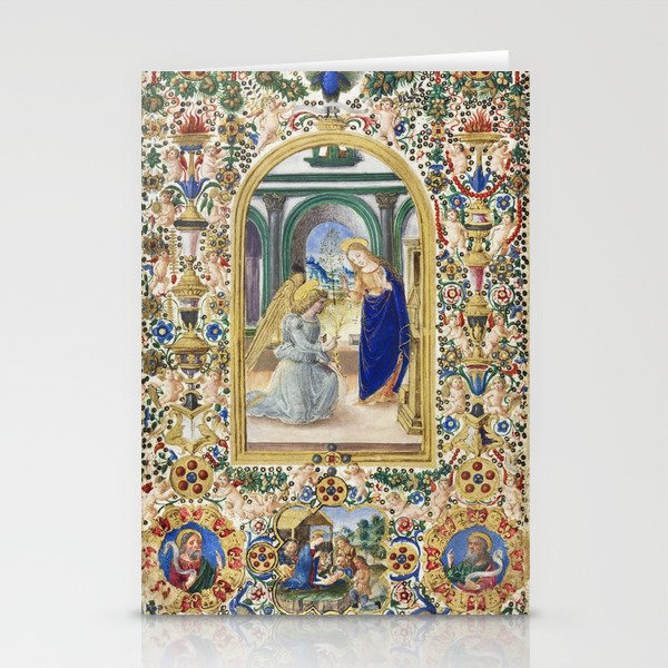 Medieval Nativity Christmas Bible Art 1485 Gold Festive Renaissance Painting Stationery Cards