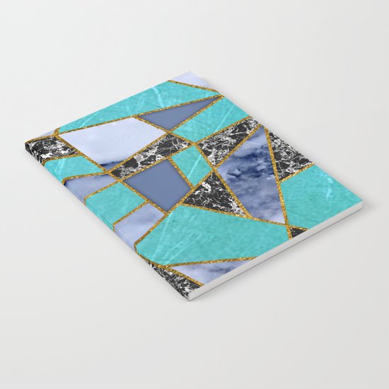 Abstract #457 Marble Shards Notebook