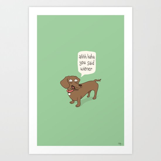 Immature Dachshund Art Print