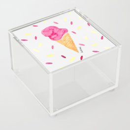 Ice Cream Cone and Sprinkles  Acrylic Box
