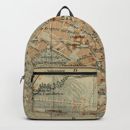 Vintage Oviedo Spain Map (1913) Backpack