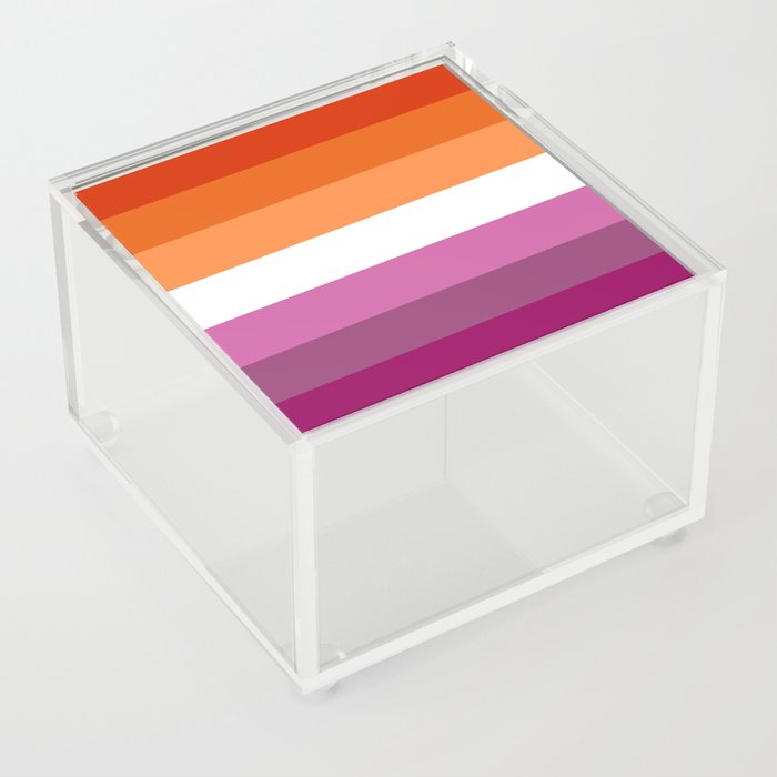 Lesbian Pride Flag Acrylic Box