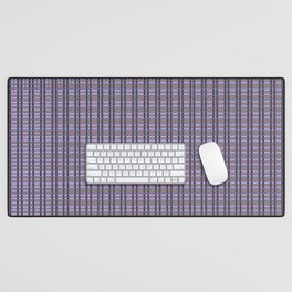 Checked Pattern In Purple Desk Mat