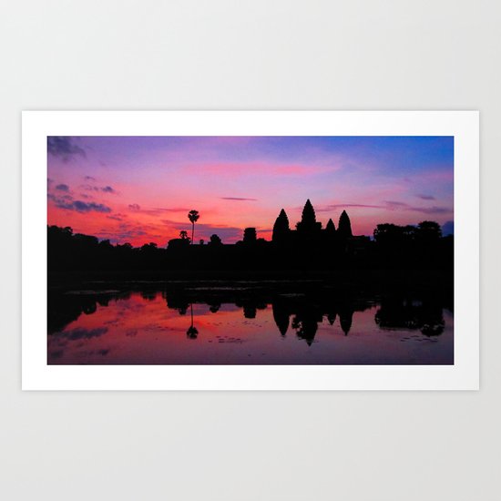 Angkor Wat Sunrise Reflection Art Print
