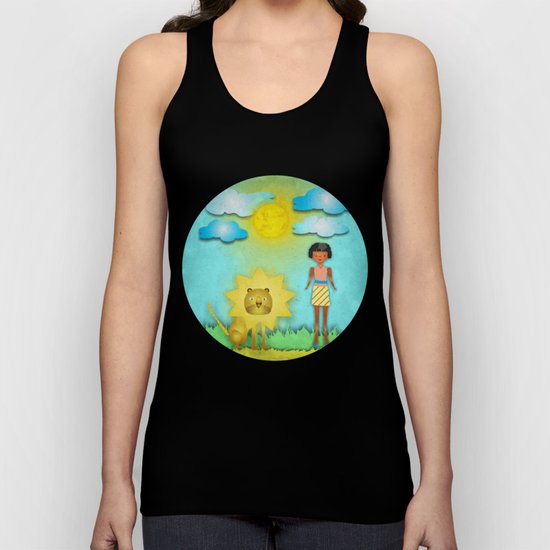 The girl and the lion Unisex Tank Top