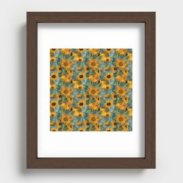 Van Gogh sunflowers forever Recessed Framed Print