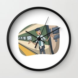 Train driver subway Wall Clock