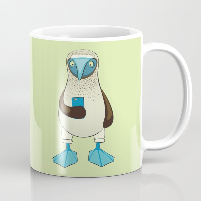 Blue-footed Booby with Phone Coffee Mug