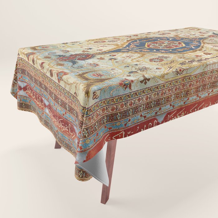 Heriz Silk Northwest Persian Carpet Print Tablecloth by Vicky BragoMitchell® Society6