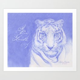 Watercolor Tiger - Lovable Art Print