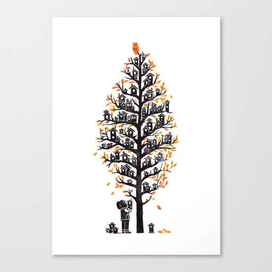 Hoot Lodge Canvas Print