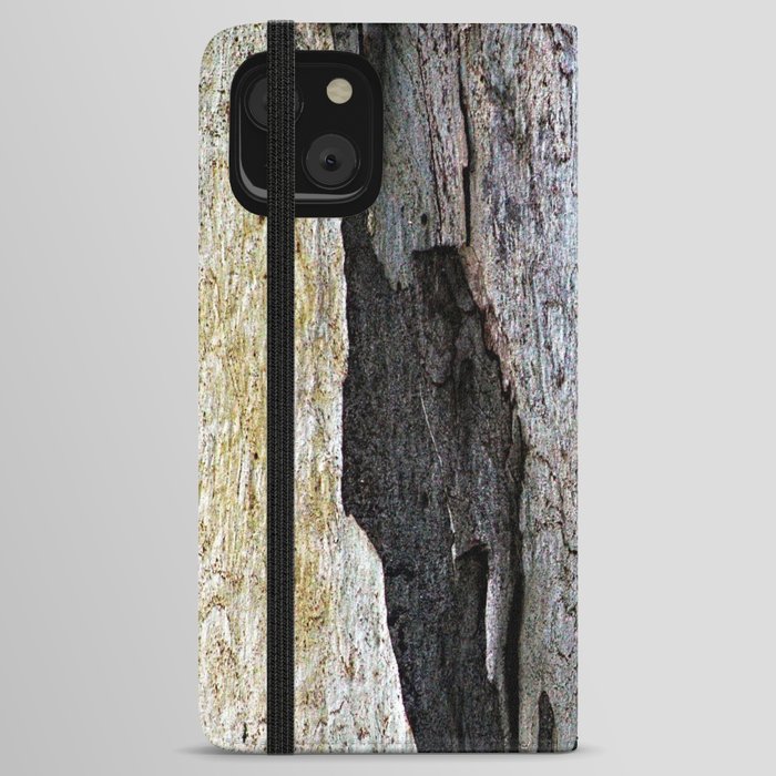 Eucalyptus Tree Bark and Wood Abstract Natural Texture 63 iPhone Wallet Case