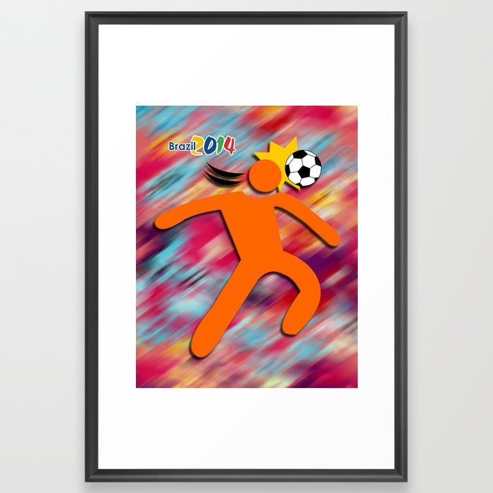 Soccer Head Framed Art Print