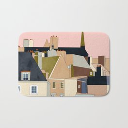 Saint Malo Bath Mat | Europe, Modern, Brittany, Bretagne, Interior, Roofs, Graphicdesign, Contemporary, Vector, Travel 