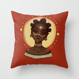 Bantu Knots Throw Pillow