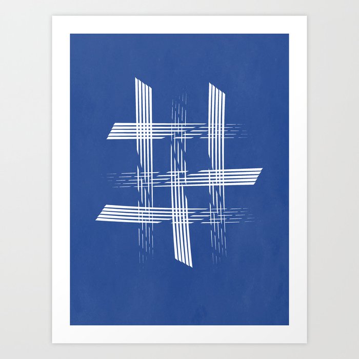 Abstract Hastag Art Print