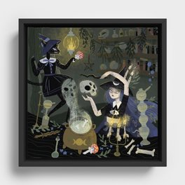 Witches and Potions Framed Canvas