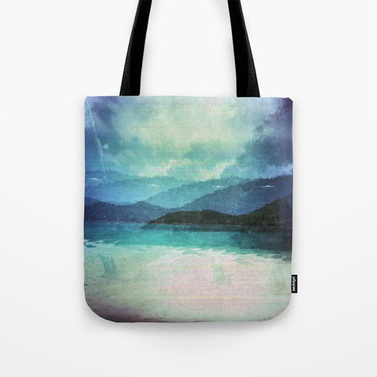 Tropical Island Multiple Exposure Tote Bag