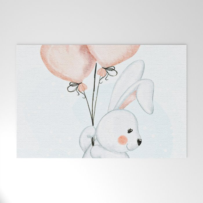 Bunnies Easter Day baby rabbit  Welcome Mat