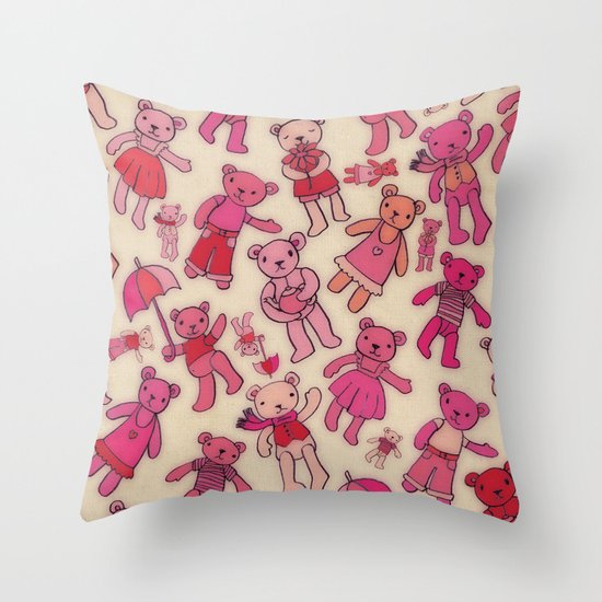 Teddies! Throw Pillow