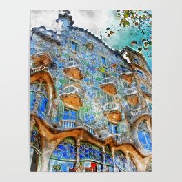 Barcelona, Casa Batllo Poster