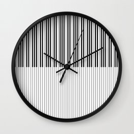 The Piano Black and White Keyboard Stripes with Vertical Stripes Wall Clock | Ivoryandebony, Pianomusic, Pianokeyboard, Thepianist, Pianokeys, Stripes, Blackstripes, Ivory, Notes, Whitestripes 