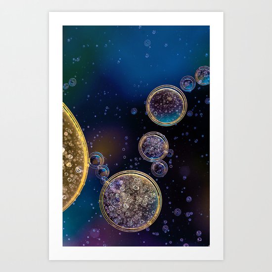 Blowing bubbles Art Print