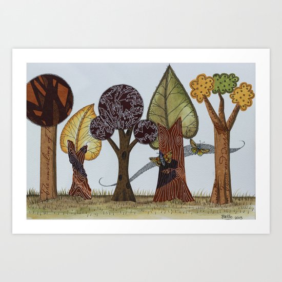 Butterflies Romance Art Print