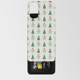 Christmas Pattern Tree Snowman Retro Android Card Case