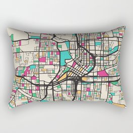Colorful City Maps: Atlanta, Georgia Rectangular Pillow
