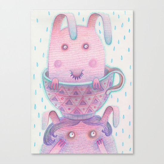 Head in a cup Canvas Print