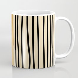 Abstract mid century modern minimalist stripes- mustard yellow Mug