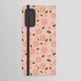 Pink lemons- pink background Android Wallet Case