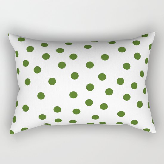 Simply Dots in Jungle Green Rectangular Pillow
