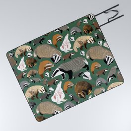 Badgers Meles Genus Poster Picnic Blanket