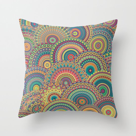 Millefiori Mandala Throw Pillow