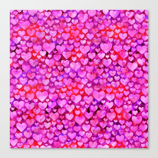 Heart Pattern 08 Canvas Print