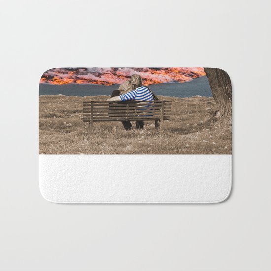 Volcano Eruption Bath Mat