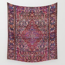 Kashan Central Persian Silk Rug Print Wall Tapestry