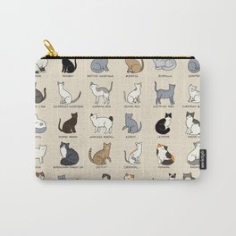 Cat Breeds Carry-All Pouch