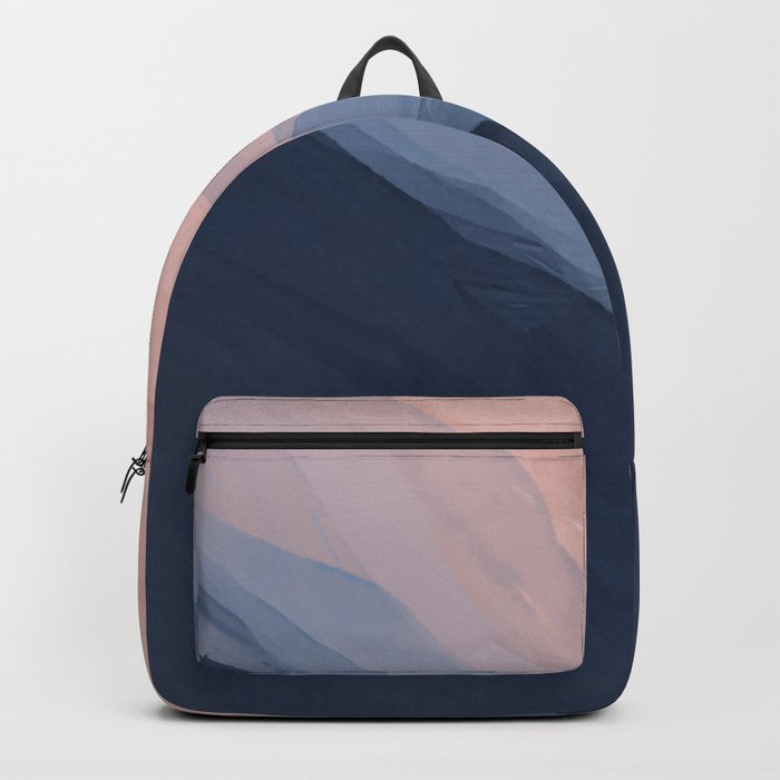 Waves In Texture - Blue & Beige Backpack