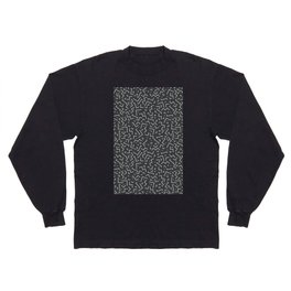 Trendy Geometric 80's 90's Retro Party Gray Long Sleeve T-shirt