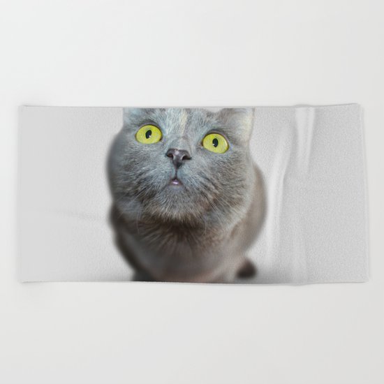 The Cat's Stare Beach Towel