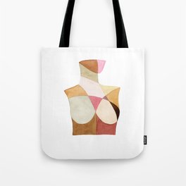 The Woman Patchwork Watercolor Print Tote Bag