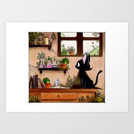 Suie and mouse Art Print